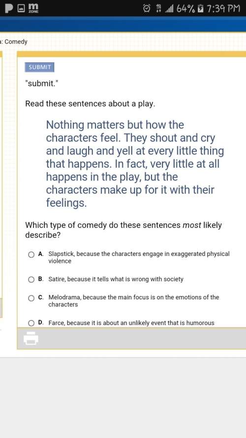 Which type of comedy do these sentences most likely describe?