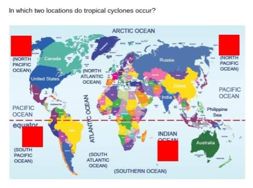 In which two locations do tropical cyclones occur?