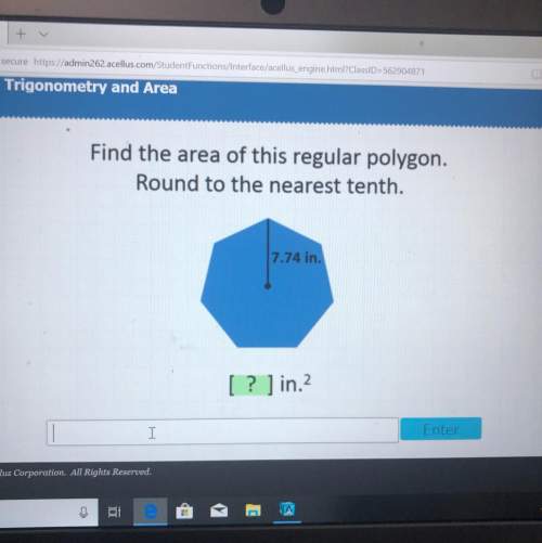 Find the area of this regular polygon round to nearest tenth