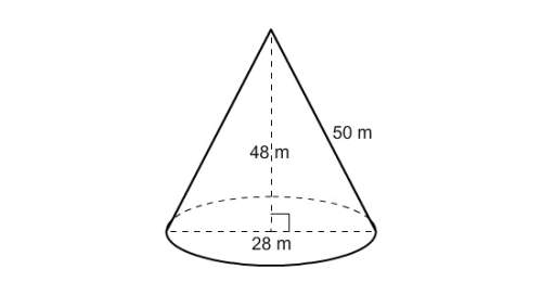 What is the surface area of the cone to the nearest whole number? use 3.14 for π. 2,198