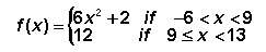 Evaluate ƒ(x) when x = 9  no solution  110  12  56