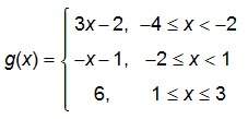The function g(x) is defined as shown. what is the value of g(0)?  −2