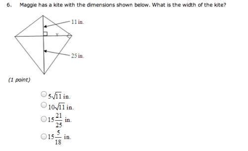 Maggie has a kite with the dimensions shown below. what is the width of the kite?
