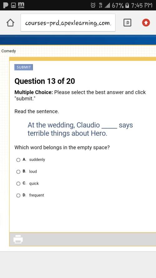 At the wedding, claudio says terrible things about hero.which word belongs in the empty