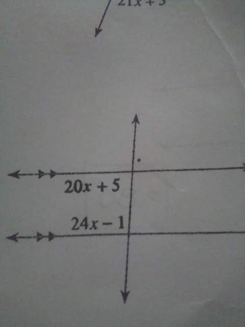 Find the measure of the angle indicated in bold, which is 20x+5
