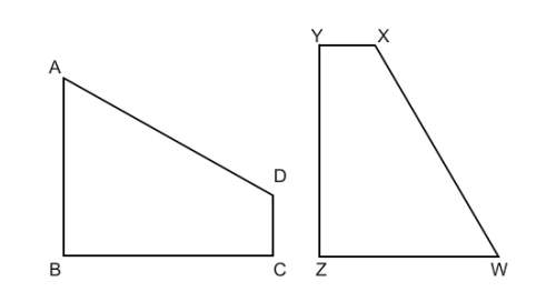 1.these two polygons are congruent. yx corresponds to  a) cd b) da c) ab d)