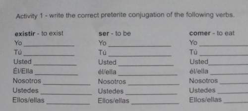 Can somebody me with the conjugationsyou don't even need to answer any of these i just need