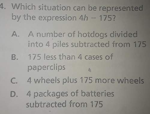 Which situation represented by the expression 4-175?