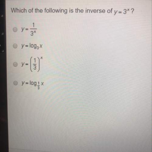 Which of the following is the inverse of y=3^x?