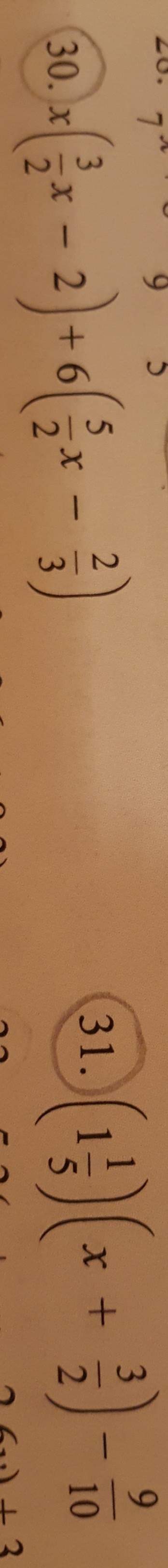 Can someone me simplify #30 and #31