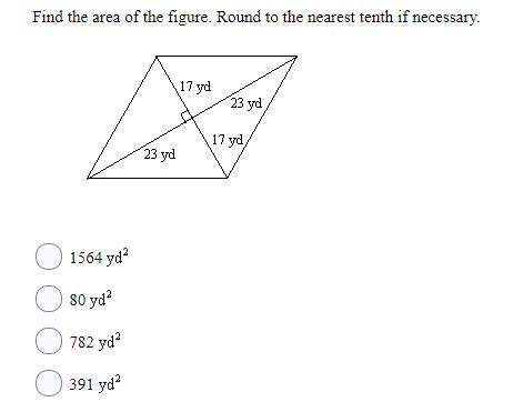 10  find the area of the figure. round to the nearest tenth if necessary.