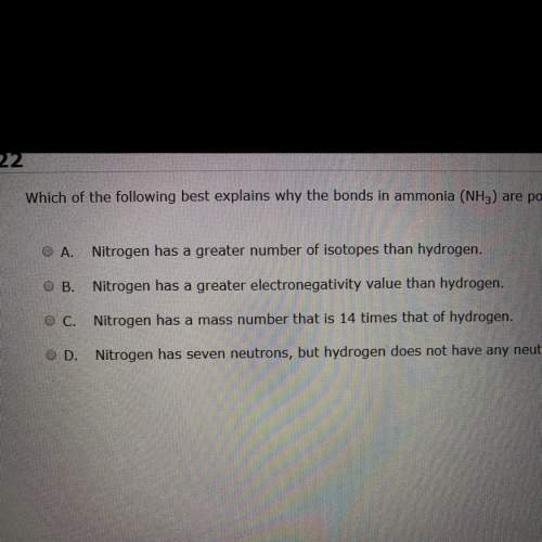 Which of the following bets explains why the bond in ammonia nh3 are polar covalent?