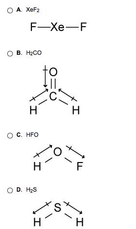 Which of the following molecules has correctly labeled bond dipoles?
