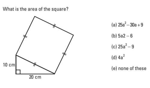 What is the area of square? see the picture