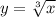 y = \sqrt[3] x
