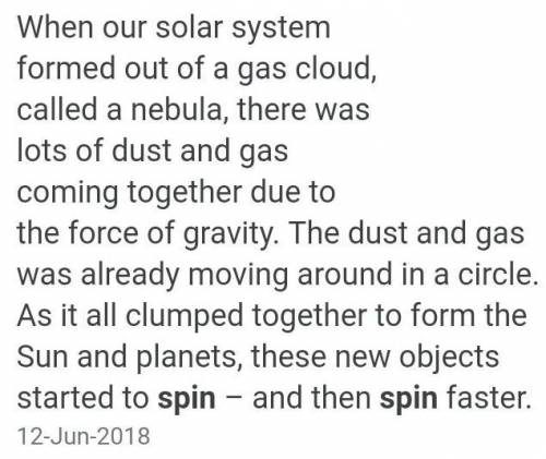 Why does the earth spin?
