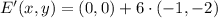 E'(x,y) = (0,0) +6\cdot (-1,-2)