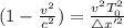 (1 - \frac{v^2}{c^2}) = \frac{v^2T^2_0}{\triangle x'^2}