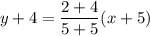 y+4=\dfrac{2+4}{5+5}(x+5)