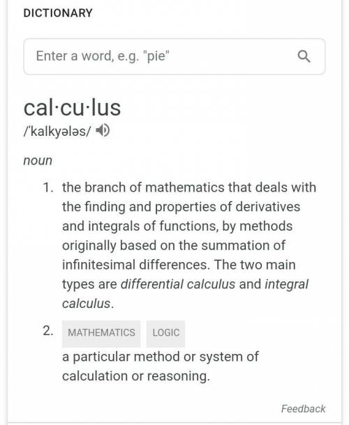 What is calculus in term of definition