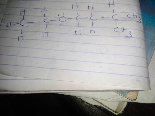 Draw a bond-line structure for CH3CH2O(CH2)2CH(CH3)2.
Include Lone Pairs in your answer.