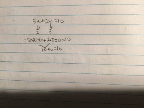 5x + 2y = 10
What is the substitution?