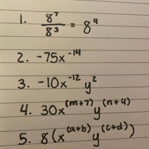 Please help me simplify these given exponential notations.I need it asap ​
