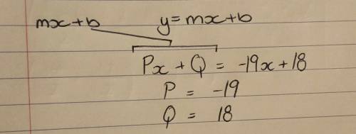 What values of p and q result in an equation with exactly one solution?  px+q=-19x+18