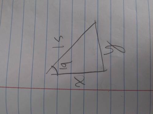 What are the lengths of the legs of a right triangle in which one acute angle measures 19° and the h