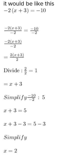 When solving the equation, which is the best first step to begin to simplify the equation?

- 2(x+3)
