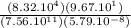 \frac{(8.32.10^{4})(9.67.10^{1})}{(7.56.10^{11})(5.79.10^{-8})}