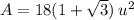 A=18(1+\sqrt{3}) \: u^{2}