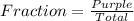 Fraction = \frac{Purple}{Total}