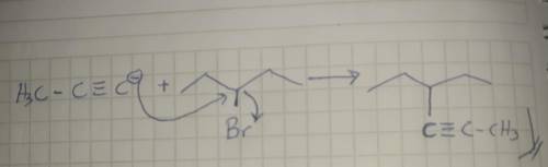 Draw the structure of the major organic product(s) for the following reaction between an acetylenic