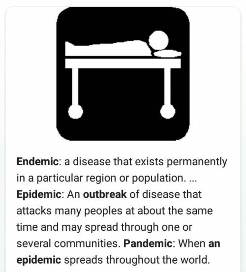 How does a pandemic differ from an endemic or epidemic?