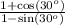 \frac{1 +  \cos( {30}^{o} ) }{1 -  \sin( {30}^{o} ) }