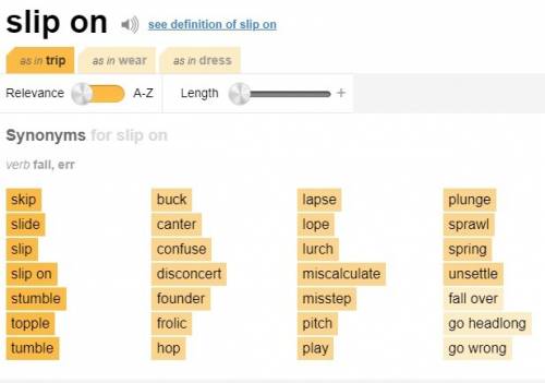 Synonyms for slipped into something