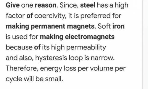 which between steel and iron which is more suitable for making permanent magnets electromagnet and m
