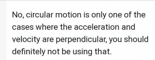At what time the velocity and acceleration vectors are orthogonal