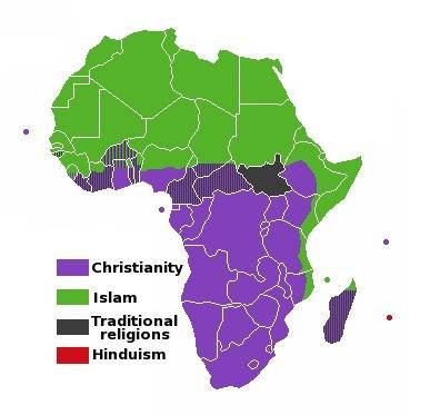Which was the most common religious change among africans as a result of contact with people from eu