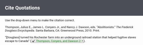 Use the drop-down menu to make the citation correct.

Thompson, Julius E., James L. Conyers Jr., and