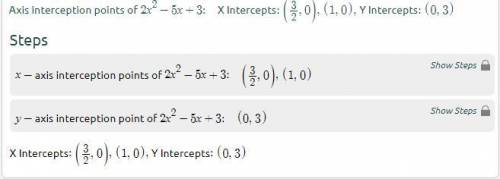 If the equation y = 2x2-5x+3 is graphed in the xy-plane, what is the value of its y-intercept?