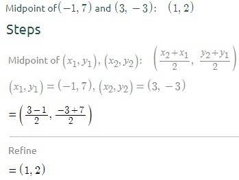What is the midpoint of the line segment with endpoints?