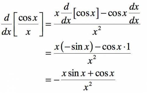 Derivative of cosx/x​
