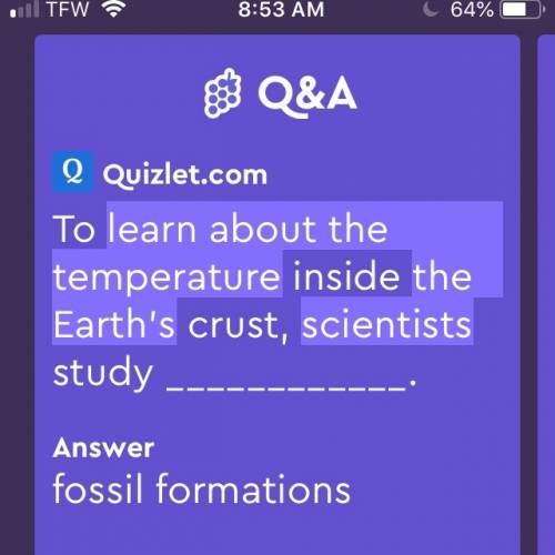 Scientists learn about the temperature and pressure near the earth's core by studying  rock.