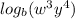 log_b(w^3y^4)