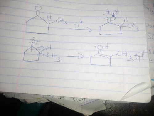 When optically active (S)-2-methylcyclopentanone is treated with an acid (H3O ), the compound loses