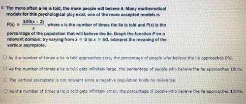 The more often a lie is told, the more people will believe it. Many mathematical models for this psy