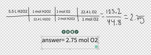 If you start with 5.5 liters of hydrogen peroxide (H2O2), how many molecules of oxygen gas (O2) will