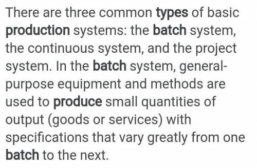 Explain the various types of production models​